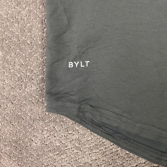BYLT Drop Cut Lux V-Neck Shirt T Shirt Men's XL Gray Short Sleeve NWOT Basics - Picture 3 of 10